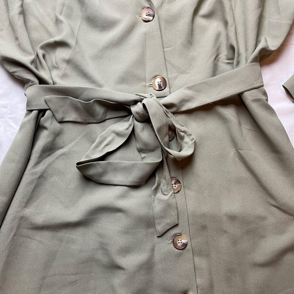 ASOS Button Down Tie Knot Dress - Picture 2 of 8